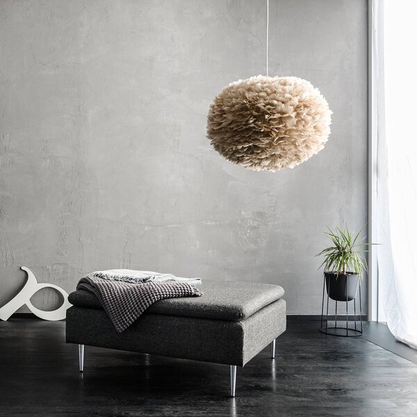UMAGE Závěsné světlo Eos large, světle hnědé, stmívatelný, Hnědá / rez, Obývací pokoj / jídelna, Design