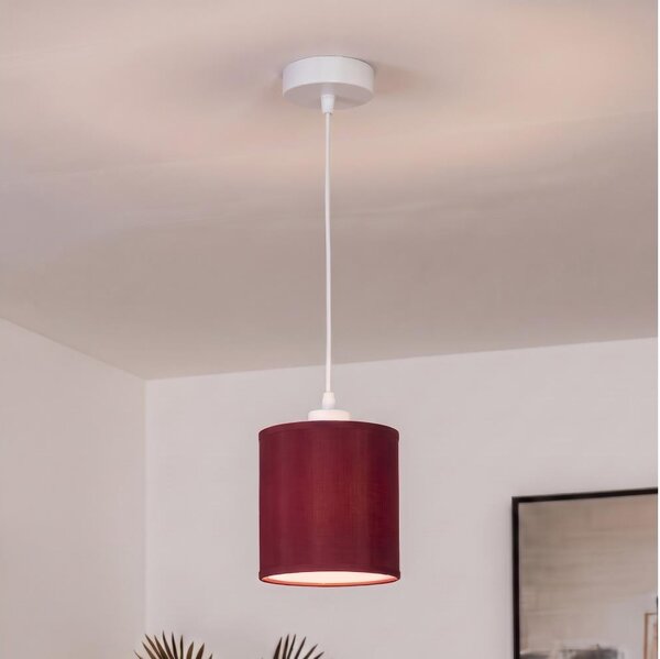 BRILAGI -LED Lustr na lanku NUBILA 1xE27/60W/230V pr.14cm bílá/pompejská červená