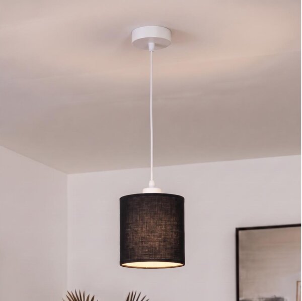 BRILAGI - LED Lustr na lanku NUBILA 1xE27/60W/230V pr. 14 cm bílá/černá