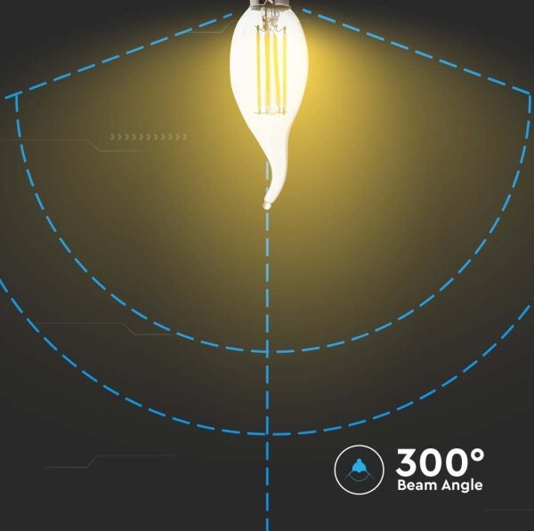 LED Žárovka FILAMENT E14/4W/230V 6500K
