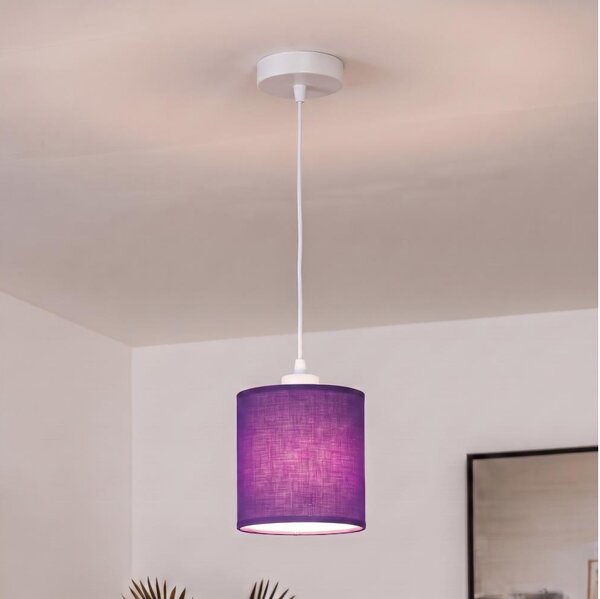 BRILAGI - LED Lustr na lanku NUBILA 1xE27/60W/230V pr. 14 cm bílá/fialová