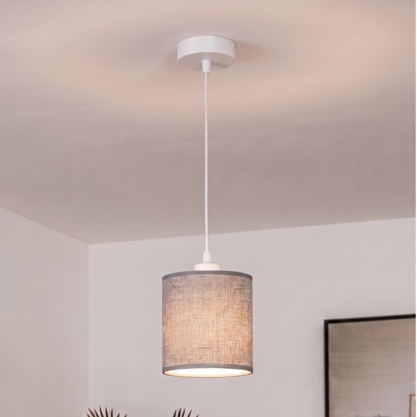 BRILAGI - LED Lustr na lanku NUBILA 1xE27/60W/230V pr. 14 cm bílá/šedá