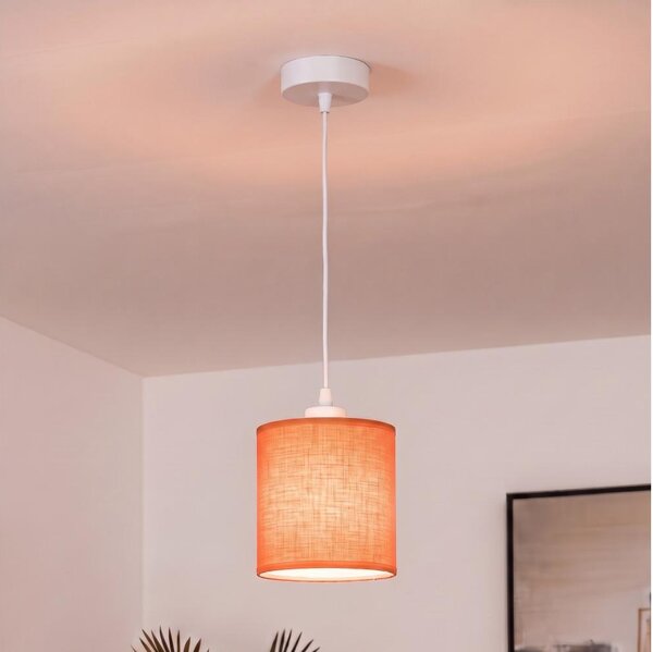 BRILAGI - LED Lustr na lanku NUBILA 1xE27/60W/230V pr. 14 cm bílá/oranžová