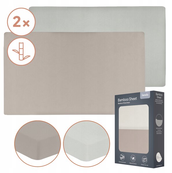 Prostěradlo Lionelo BAMBOO SHEET OFF WHITE BEIGE 120x60