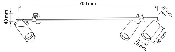 Brilagi - Podhledové svítidlo SELE 3xGU10/30W/230V bílá