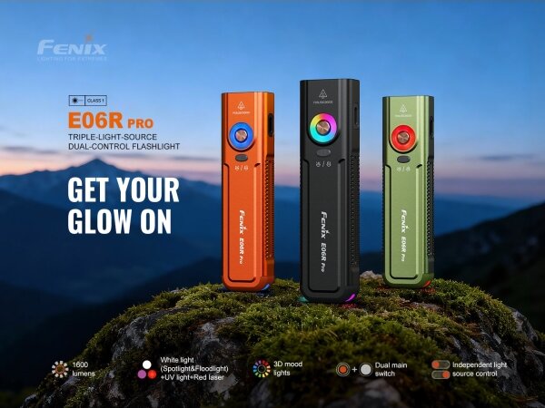Fenix E06RPROEUBLC-LED Stm. nab. svítilna LED/USB 1650mAh IP66 1600lm 111h černá