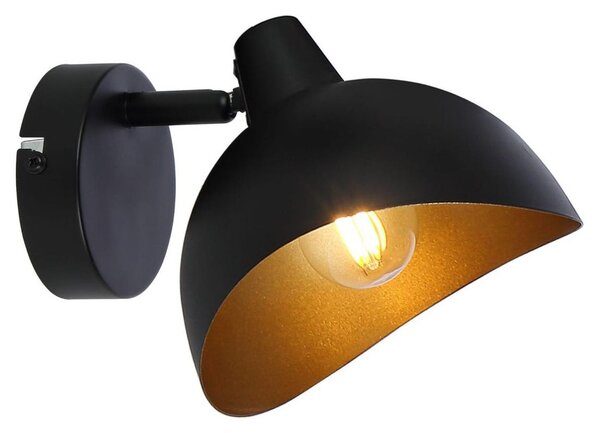 Brilliant - Nástěnné bodové svítidlo LAYTON 1xE14/25W/230V černá/zlatá