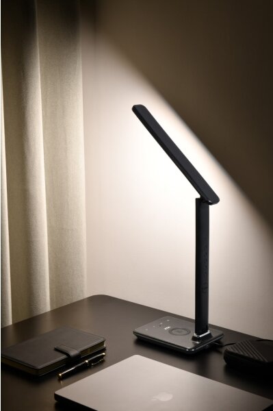 Brilagi-LED Stmívatelná lampa s bezdrátovým nabíjením REGINA LED/8,5W/230V černá