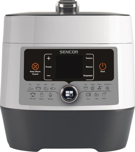 Sencor - Multifunkční elektrický tlakový hrnec 5,5 l 1000W/230V bílá/černá