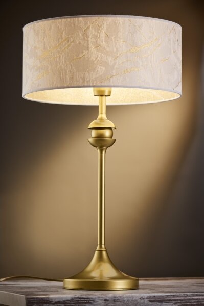 Jupiter 2112 - Stolní lampa KASZMIR 1xE27/15W/230V bílá/zlatá/dekor mramoru