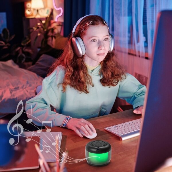 Rabalux 76110 - RGB Stolní lampa s reproduktorem RADELIA RGB/3W/3,7V 500mAh