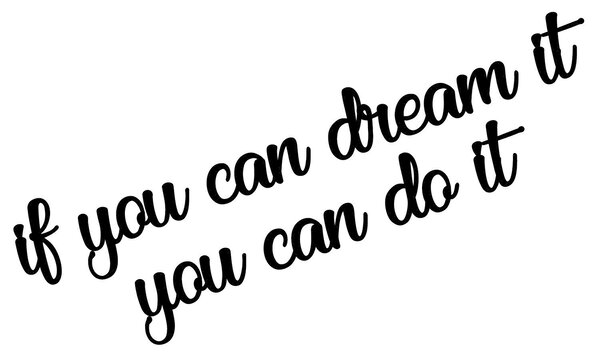 ASIR Nástěnná dekorace dřevo IF YOU CAN DREAM IT, YOU CAN DO IT 95 x 55 cm