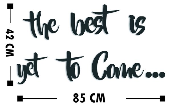 ASIR Nástěnná dekorace dřevo THE BEST IS YET TO COME 85 x 42 cm