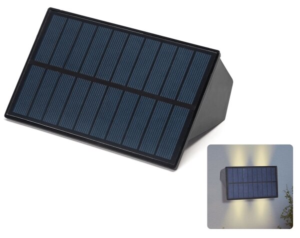 Aigostar - LED Solární nástěnné svítidlo LED/4W/5,5V 2700K IP44