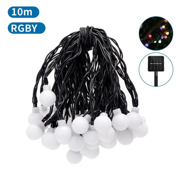 Aigostar - LED Solární dekorační řetěz 50xLED/8 funkcí 12m IP65 multicolor