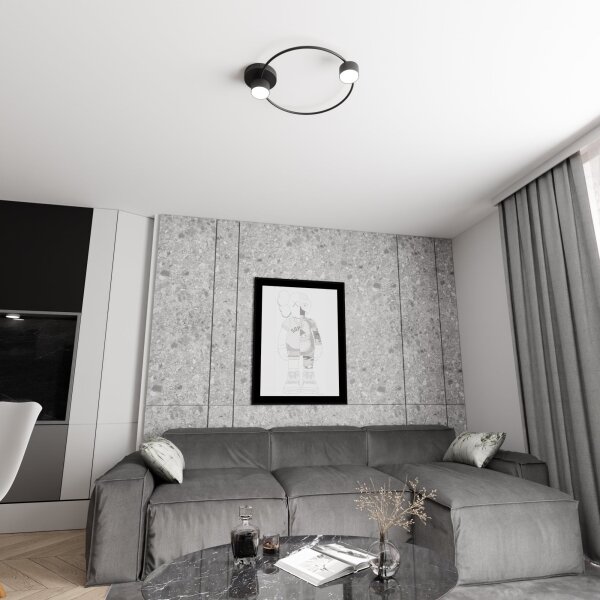 Stropní svítidlo LUCIO 2xGX53/12W/230V černá