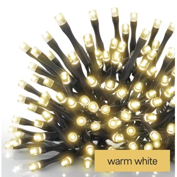 LED venkovní řetěz 80xLED/3xAA 6,1m IP44 teplá bílá