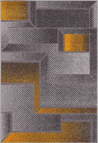 Koberec v okrově žluté a šedé barvě 80x160 cm Meteo – FD