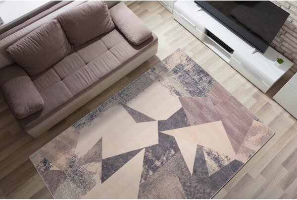 Růžovo-béžový vlněný koberec 133x180 cm Braque alabaster – Agnella