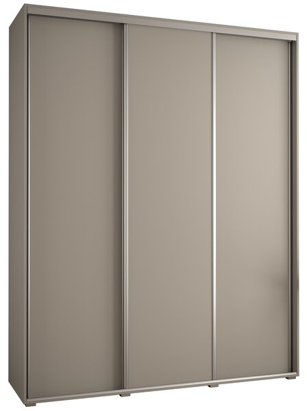 Šatní skříň INDIRA 1 - 200/45 cm, kašmír / stříbrná
