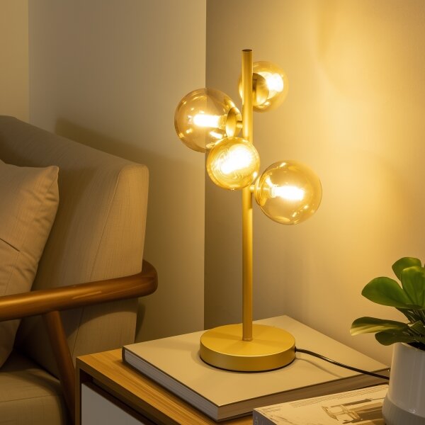 Brilagi -Náhr. sklo k lustru, nást. svítidlu a lampě MISTEL,MILLA pr. 8 cm zlatá