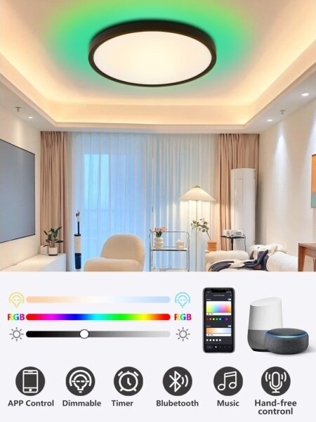 Immax NEO 07170-B60 - LED RGB Stmívatelné svítidlo TUDO 65W/230V Wi-Fi Tuya + DO