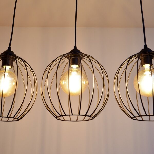 LED Lustr na lanku MERCURE 3xE27/15W/230V