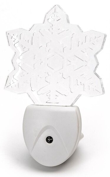 Aigostar - LED RGB Noční světlo se senzorem soumraku LED/0,5W/230V vločka