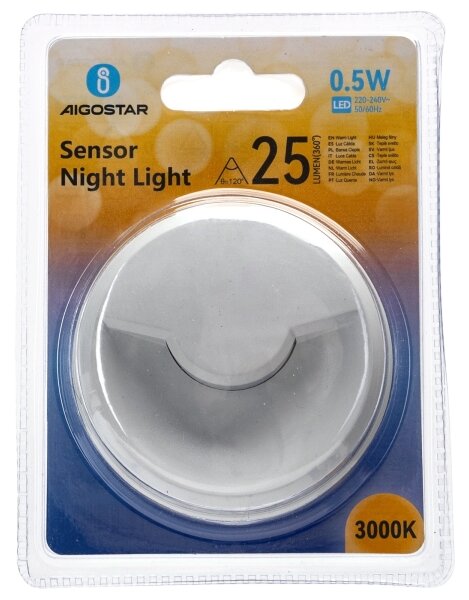 Aigostar - LED Noční světlo se senzorem LED/0,5W/230V 3000K