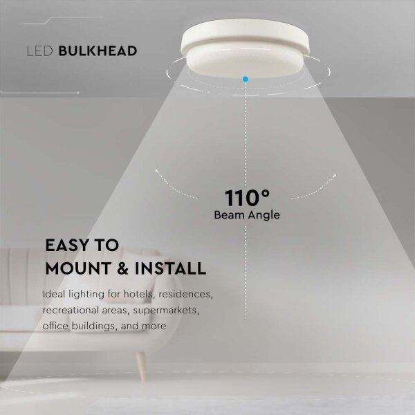 LED Koupelnové stropní svítidlo LED/12W/230V 3000K IP54 pr. 15 cm