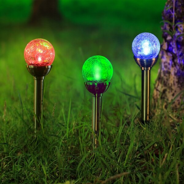 Aigostar - LED RGB Solární svítidlo LED/0,08W/2V IP44