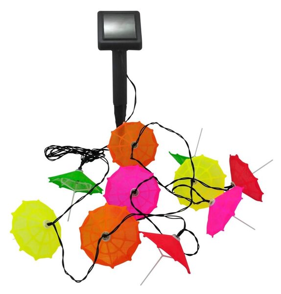 LED Solární řetěz 10xLED/1,2V 300 mAh 3,8 m IP44 deštníky
