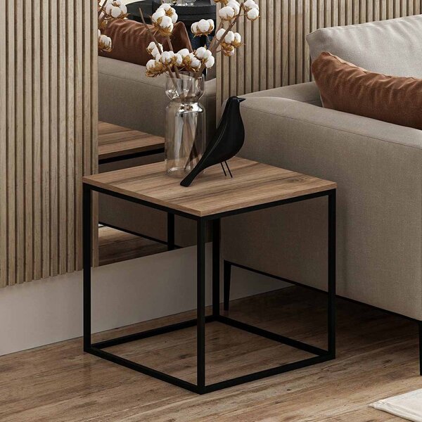 Hnědý Konferenční stolek Basak 52 × 50 × 50 cm KALUNE DESIGN
