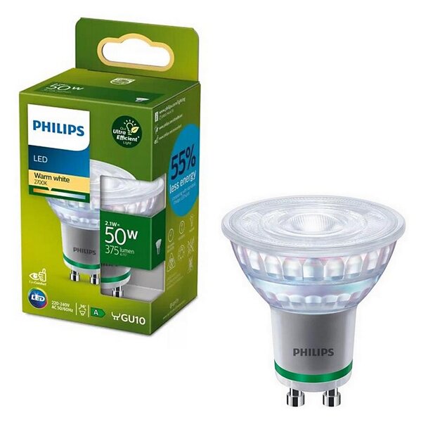 LED Žárovka ULTRAEFFICIENT Philips PAR16 GU10/2,1W/230V 2700K