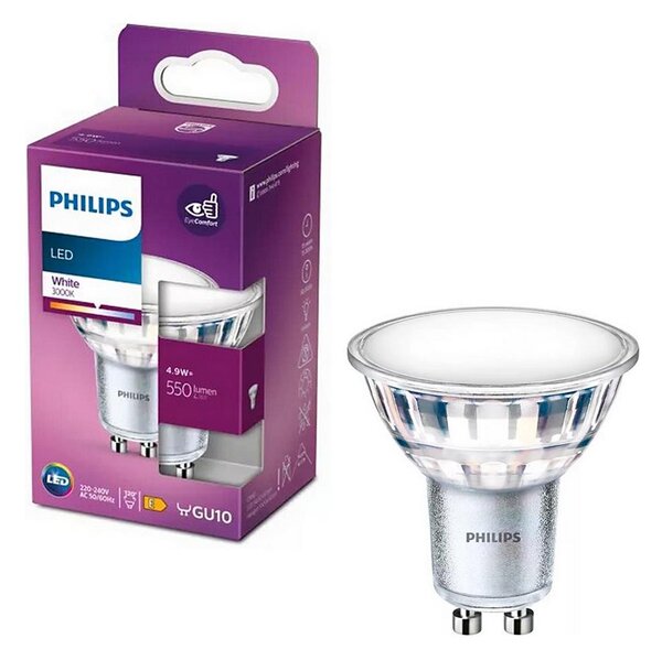 LED Žárovka Philips PAR16 GU10/4,9W/230V 3000K
