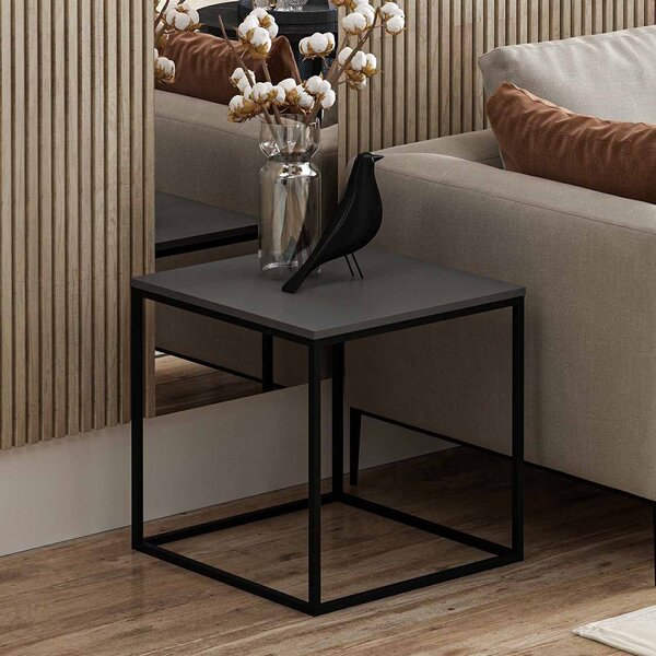 Šedý Konferenční stolek Basak 52 × 50 × 50 cm KALUNE DESIGN