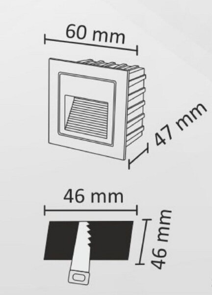 LED Venkovní schodišťové svítidlo Q6 LED/3W/230V IP44