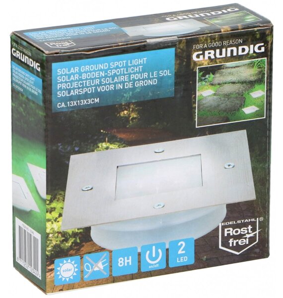 Grundig - LED Solární zápustné svítidlo 2xLED/1,2V 600 mAh IP44