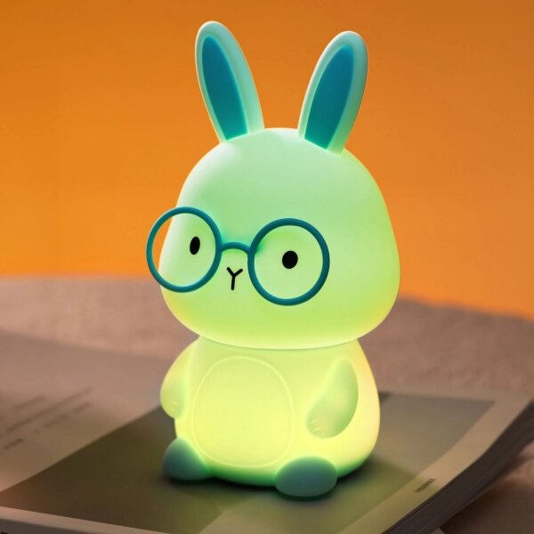 LED RGBW Stmívatelná dětská dotyková lampa FLORKA LED/1W/5V USB 1200 mAh modrá