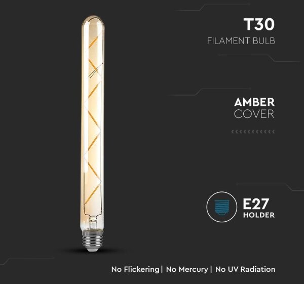 LED Žárovka FILAMENT T30 E27/7W/230V 2200K
