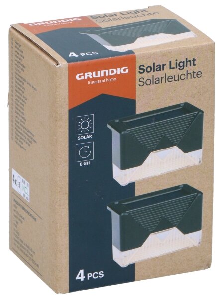 Grundig - SADA 4x LED Solární nástěnné svítidlo LED/1,2V 600 mAh IP44