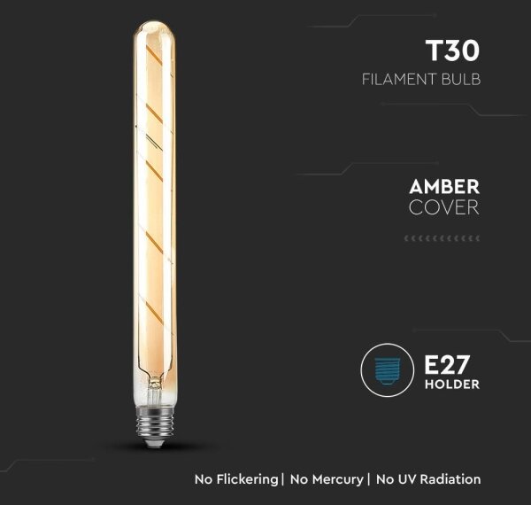 LED Žárovka FILAMENT T30 E27/5W/230V 2200K