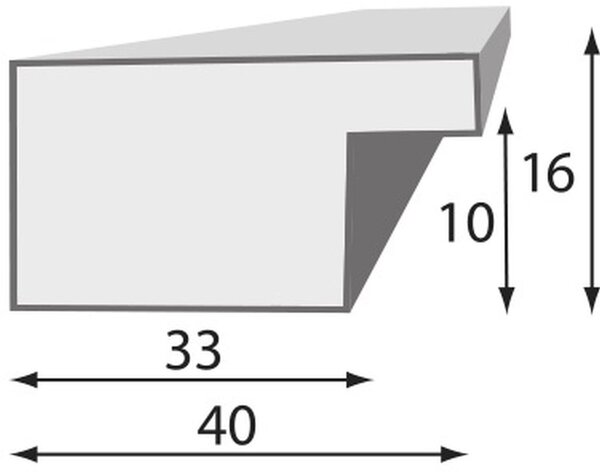 Styler Lahti zrcadlo 47x72 cm obdélníkový bílá LU-12303