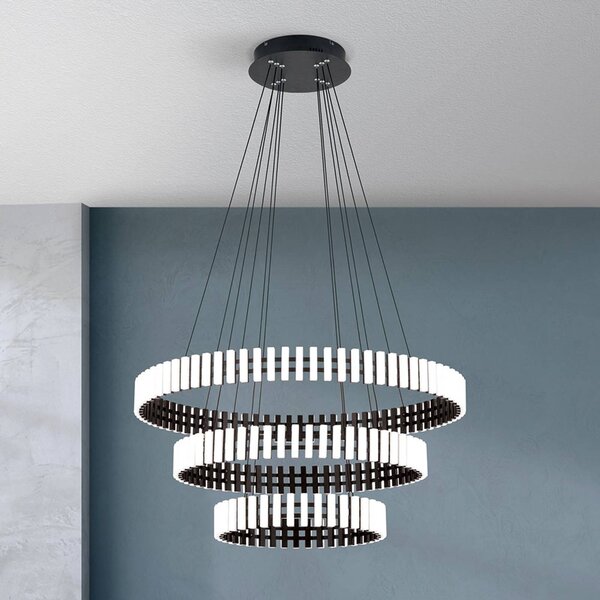 ORION LED závěsné světlo Mansion, stmívatelné, stmívatelný, Bílá / opál, Obývací pokoj / jídelna, kov, Design