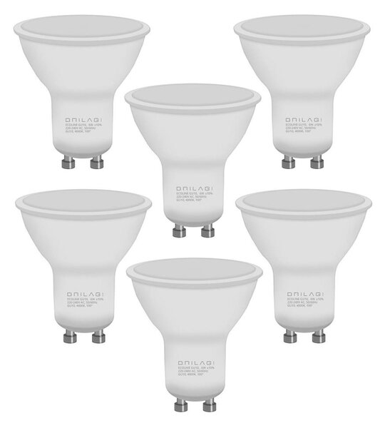 SADA 6x LED Žárovka ECOLINE GU10/6W/230V 4000K - Brilagi