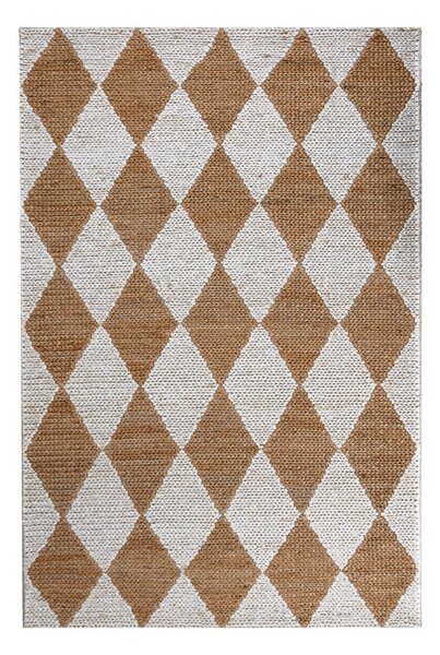 Bílý/v přírodní barvě ručně tkaný koberec s příměsí juty 120x170 cm Effie Diamond – Flair Rugs