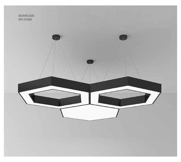 LED Lustr na lanku LED/20W/230V černá