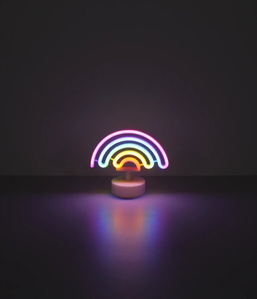 Globo 28063 - LED Neonová stolní dekorace PELANGI LED/2W/3xAA duha