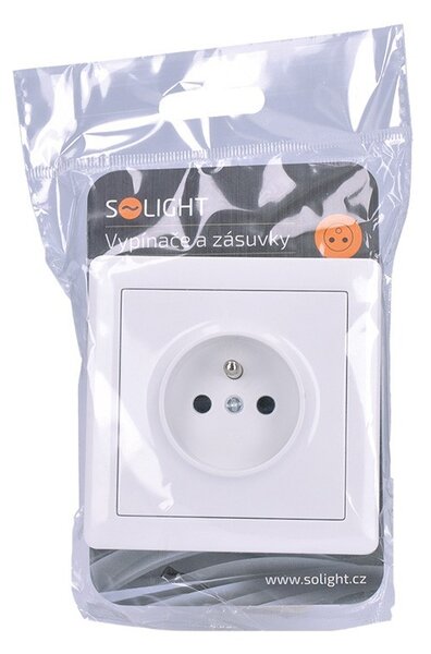 SOLIGHT Zásuvka Slim, bílá