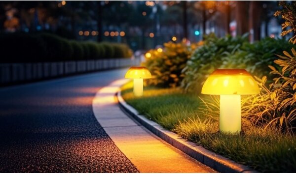 Aigostar - LED Solární svítidlo LED/0,024W/1,2V 200 mAh 2700K IP44 hříbek